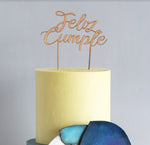 Lade das Bild in den Galerie-Viewer, cake topper feliz cumpleaños en papiers
