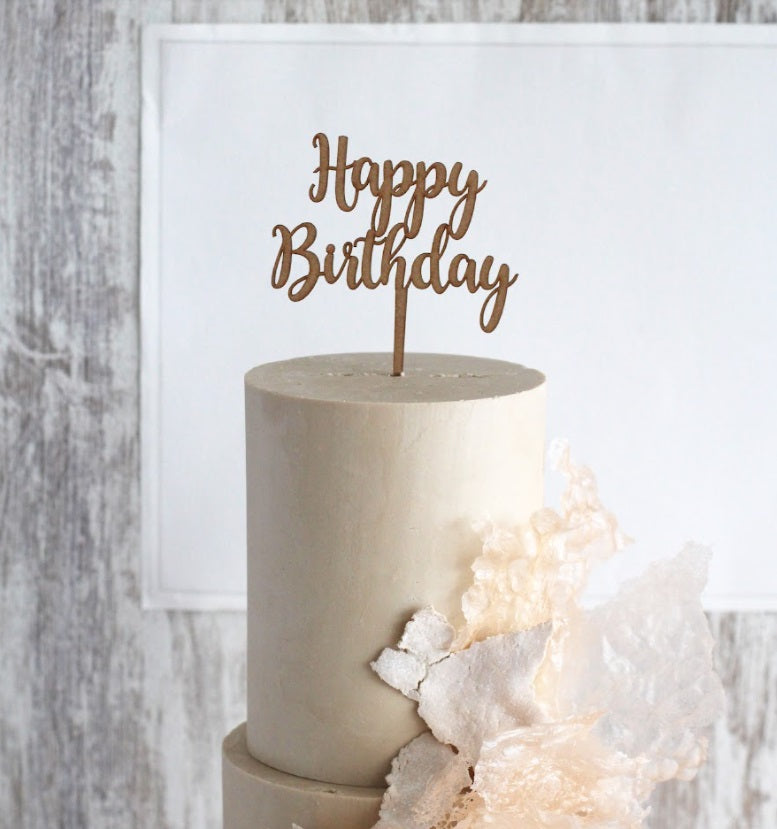 cake topper en papiers happy birthday